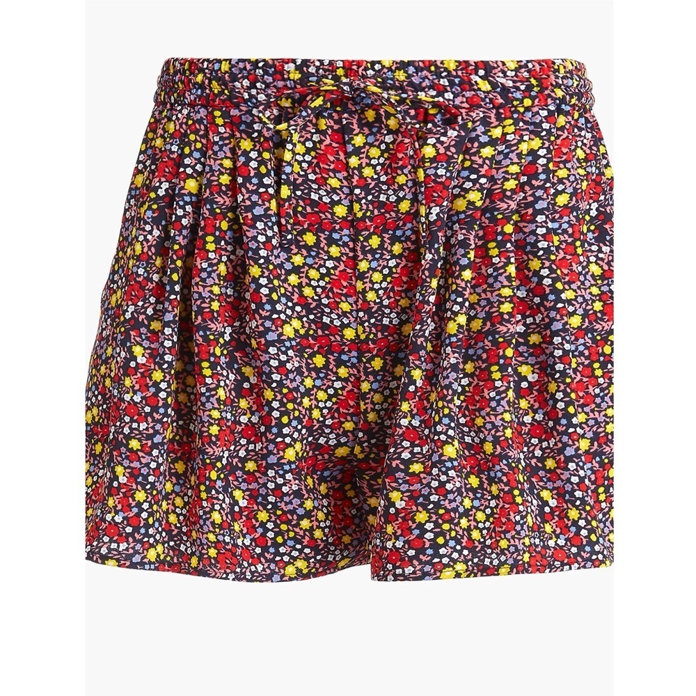 J. Crew Mercantile Medium Mitsy Ditsy Navy Poppy Shorts Floral Easy Pull On